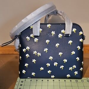 Kate Spade Navy Floral Satchel